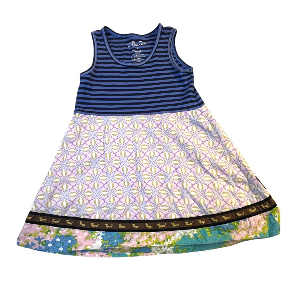 Blue Striped Kids Dress